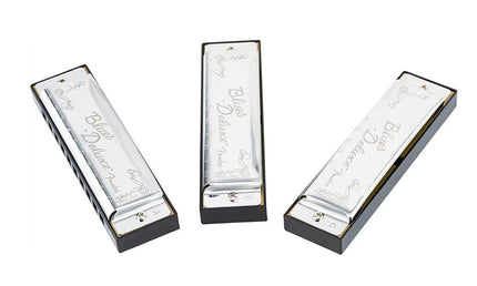 Fender - 990701021 - Blues Deluxe Harmonica Pack Of 3 Pieces (C, G, A), With Case