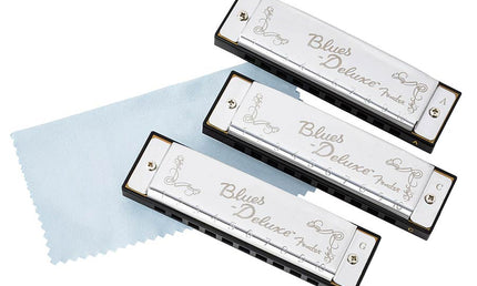 Fender - 990701021 - Blues Deluxe Harmonica Pack Of 3 Pieces (C, G, A), With Case