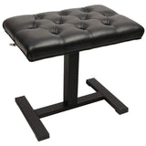 Boston - PBH/225 - Piano Bench - Hydraulic Adjustable Seat (48x31x49-56cm), Satin Black And Black Quilted Vinyl Sea