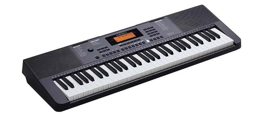 keyboard, 61 touch sensitive keys, backlit LCD, 2 x 2,5 watt