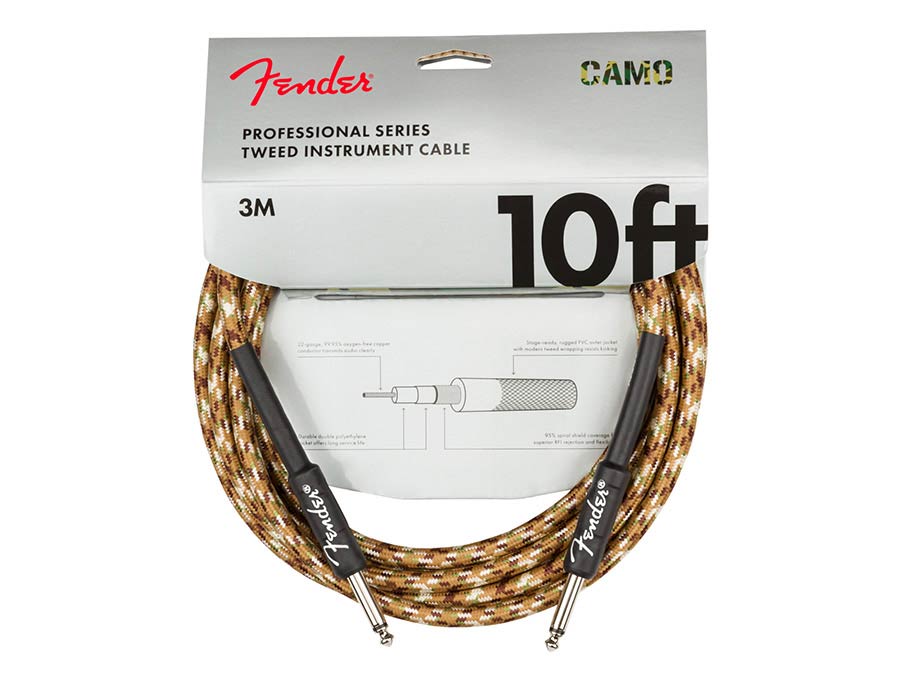 Fender - 990810107 - instrument cable 2x jack (metal) 10ft