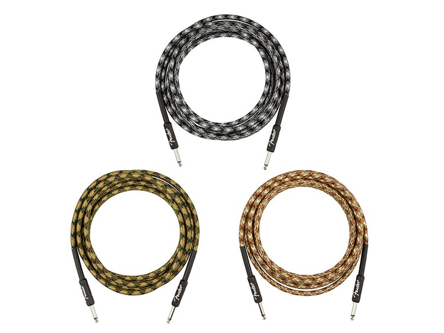 Fender - 990810107 - Instrument Cable 2X Jack (Metal) 10Ft, Desert Camo