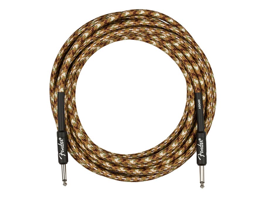 Fender - 990818107 - Instrument Cable 2X Jack (Metal) 18.6Ft, Desert Camo