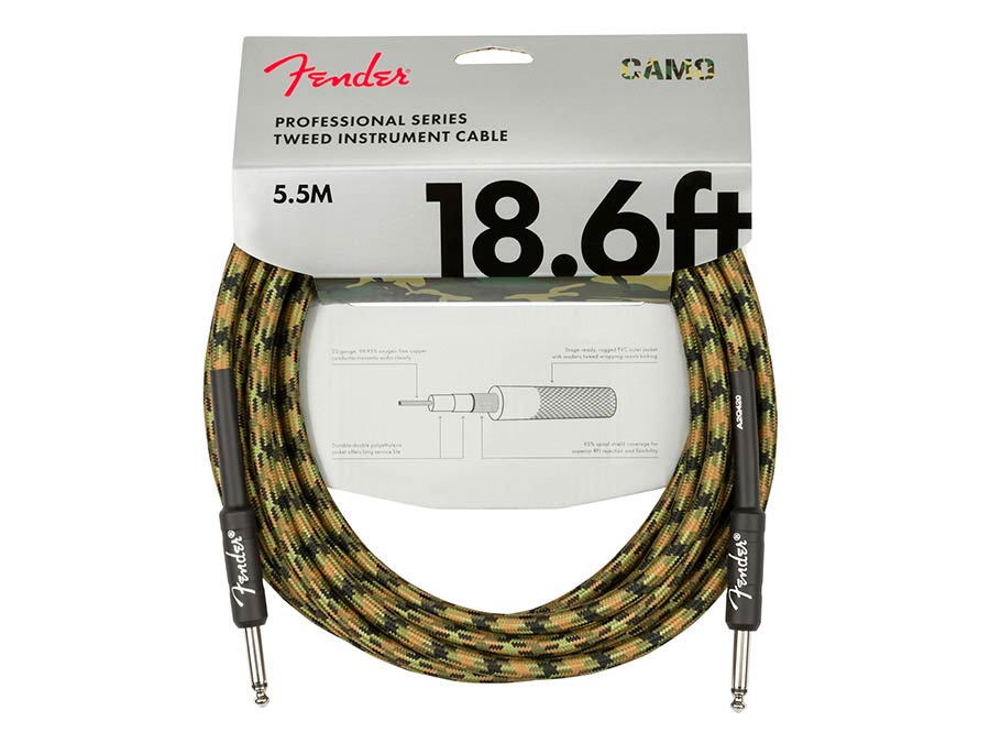Fender - 990818176 - instrument cable 2x jack (metal) 18