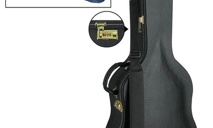 Boston - CAC-500-M - Deluxe Case For Maccaferri-model Acoustic Guitar, Wood, Arched, With Lock And Shoulder Strap