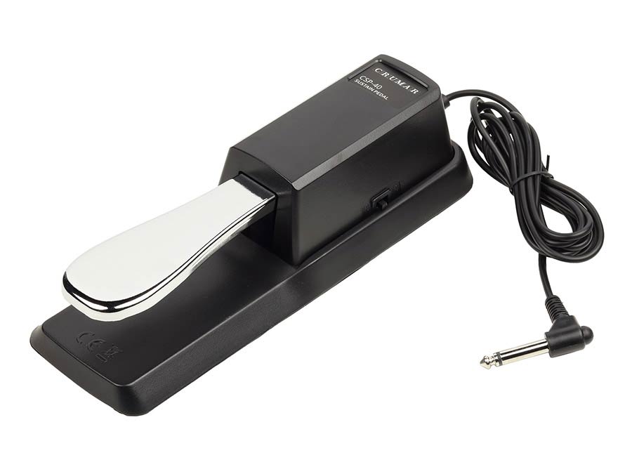 sustain pedal, deluxe model metal, switchable polarity