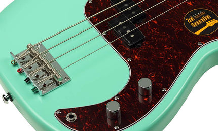 alder 4-string passive bass guitar mild green