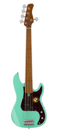 alder 5-string passive bass guitar mild green