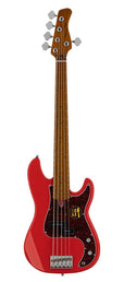 alder 5-string passive bass guitar dakota red