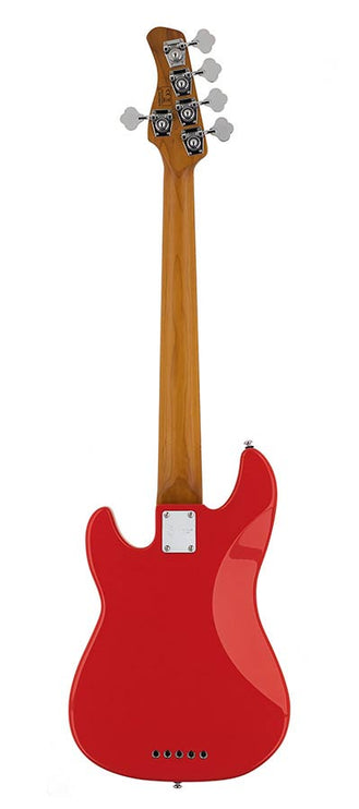 alder 5-string passive bass guitar dakota red