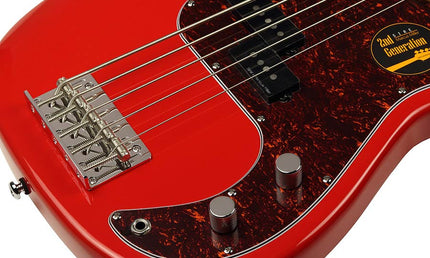 alder 5-string passive bass guitar dakota red