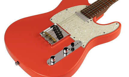 electric guitar T-style fiesta red