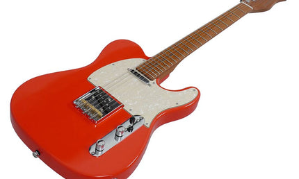 electric guitar T-style fiesta red