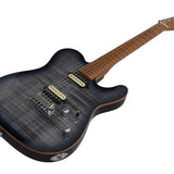 Sire Guitars - T7fm/tbk - Electric Guitar T-Style with Flamed Maple Top – Transparent Black