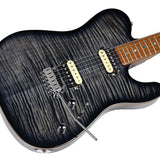 Sire Guitars - T7fm/tbk - Electric Guitar T-Style with Flamed Maple Top – Transparent Black