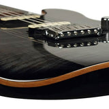 Sire Guitars - T7fm/tbk - Electric Guitar T-Style with Flamed Maple Top – Transparent Black