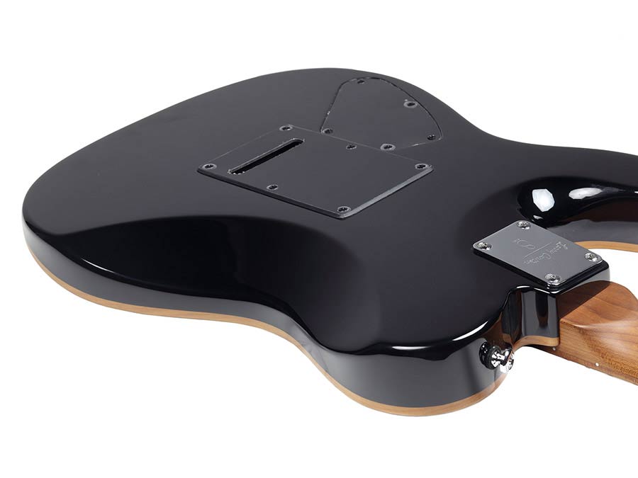 Sire Guitars - T7fm/tbk - Electric Guitar T-Style with Flamed Maple Top – Transparent Black