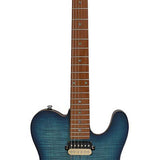 Sire Guitars - T7FM/TBL - electric guitar T-style with flamed maple top transparent blue – Transparent Blue
