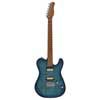 electric guitar T-style with flamed maple top transparent blue