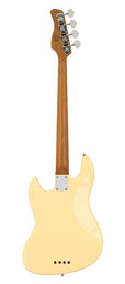 alder 4-string passive bass guitar vintage white