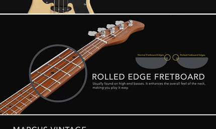 alder 4-string passive bass guitar tobacco sunburst