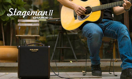 acoustic guitar rechargeable amplifier 80 watt - 6.5" + 1"HF speakers - 2 channels- BT (AC-80)