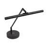 piano LED lamp T-shape with wireless charger in lamp base, black aluminium housing, incl. PSU