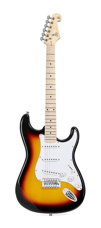 ST style electric guitar with gigbag, 3 tone sunburst