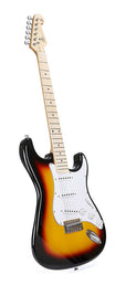 ST style electric guitar with gigbag, 3 tone sunburst