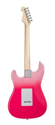 ST style electric guitar with gigbag, pink twilight