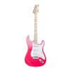 ST style electric guitar with gigbag, pink twilight