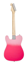 TE style electric guitar with gigbag, pink twilight