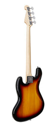 JB style electric bass guitar with gigbag, 3 tone sunburst