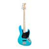 JB style electric bass guitar with gigbag, blue glow