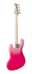 JB style electric bass guitar with gigbag, pink twilight