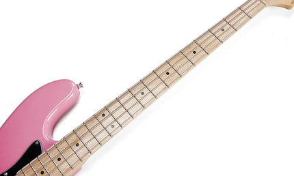 JB style electric bass guitar with gigbag, pink twilight