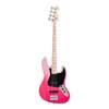 JB style electric bass guitar with gigbag, pink twilight