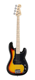 PB style electric bass guitar with gigbag, 3 tone sunburst