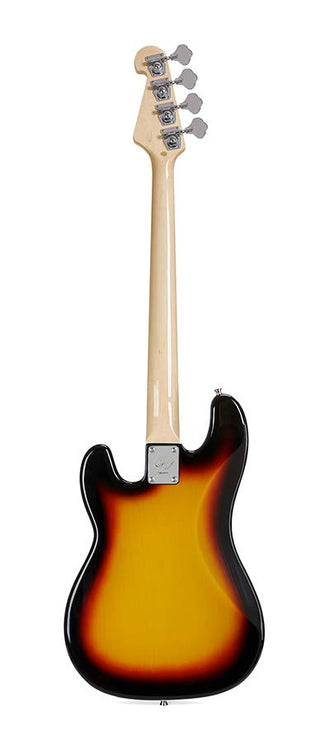 PB style electric bass guitar with gigbag, 3 tone sunburst