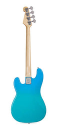 PB style electric bass guitar with gigbag, blue glow