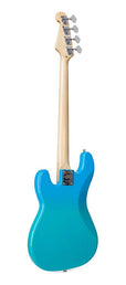 PB style electric bass guitar with gigbag, blue glow