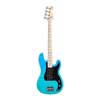 PB style electric bass guitar with gigbag, blue glow