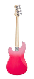 PB style electric bass guitar with gigbag, pink twilight