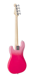 PB style electric bass guitar with gigbag, pink twilight