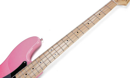 PB style electric bass guitar with gigbag, pink twilight