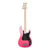 PB style electric bass guitar with gigbag, pink twilight