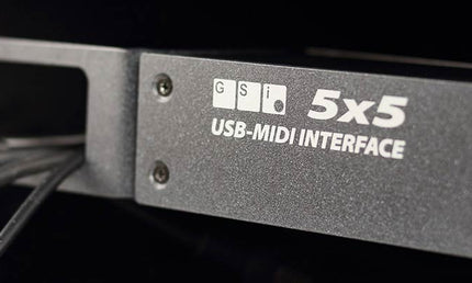 USB midi interface with 5 inputs and 5 outputs, 19" rack mount