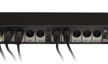 USB midi interface with 5 inputs and 5 outputs, 19" rack mount