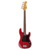 62 vintage P-style electric bass guitar, with split single coil pickup, with bag, fiesta red