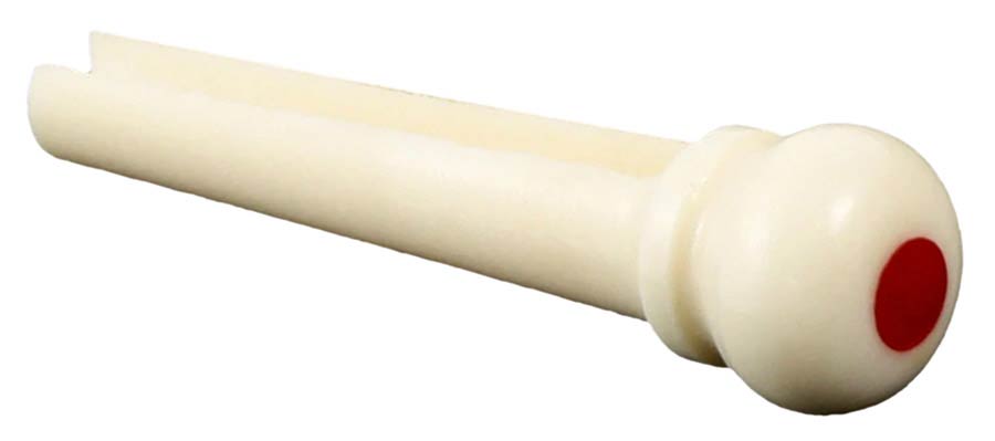 Allparts - BP2849000 - camel bone and red jasper bridge pins, 6pcs